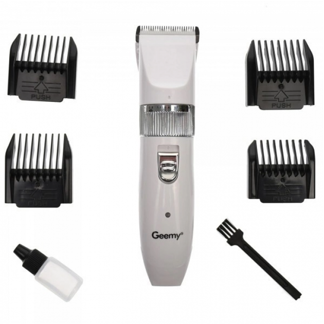 Роторна машинка для стрижки тварин Geemy GM-634 Біла акумуляторна (керамічні ножі) (50590) - Фото 9 Роторна машинка для стрижки тварин Geemy GM-634 Біла акумуляторна (керамічні ножі) (50590) - зображення 9