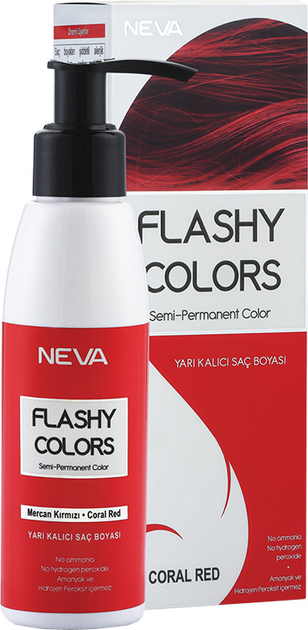 Тонирующая маска для волос Neva Flashy Colours Coral Red Кораллово ...
