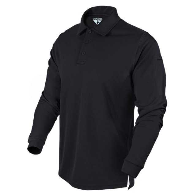 Тактическое поло с длинным рукавом Condor Performance Long Sleeve Tactical Polo 101120 Large, Чорний - изображение 1