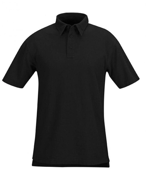 Бавовняне тактичне поло Propper 100% Cotton Short Sleeve Lightweight Polos F5323 Large, Чорний - зображення 1