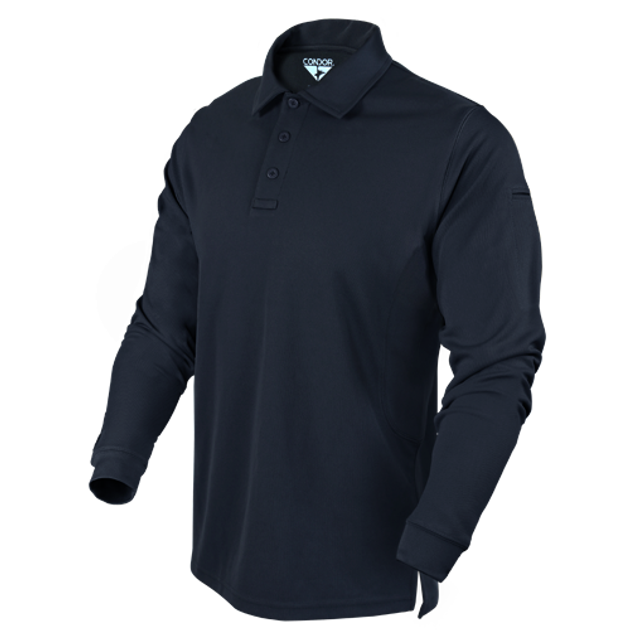 Тактическое поло с длинным рукавом Condor Performance Long Sleeve Tactical Polo 101120 Medium, Синій (Navy) - изображение 1