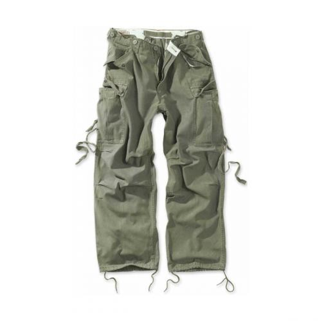 Штани SURPLUS VINTAGE FATIGUES TROUSERS Surplus Raw Vintage Washed olive, XL (Оливка) - зображення 1