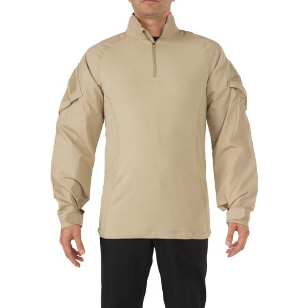 Сорочка под бронежилет 5.11 Tactical Rapid Assault Shirt 5.11 Tactical TDU Khaki, 2XL (Хаки) Тактическая - изображение 1