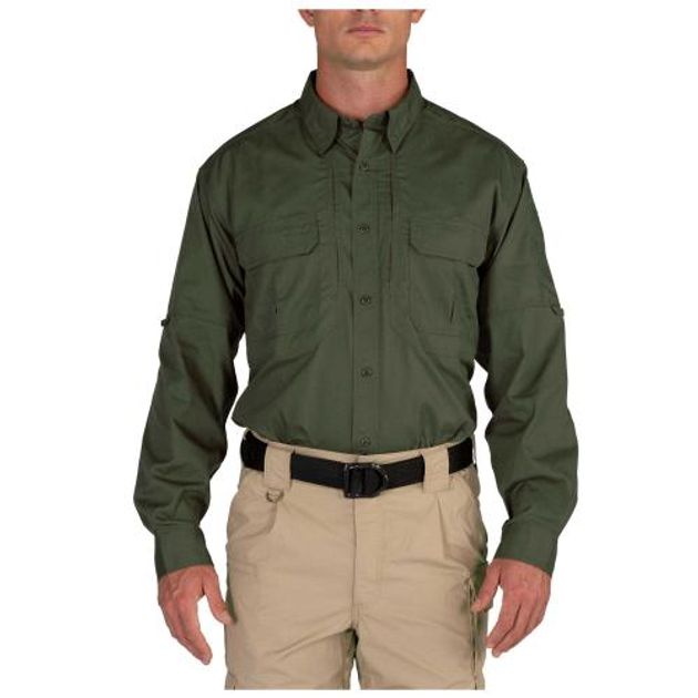 Рубашка 5.11 Tactical Taclite Long Sleeve Shirt 5.11 Tactical TDU Green, XS (Зелений) Тактична - зображення 1