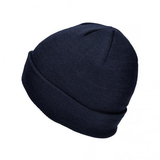 Шапка акрилова тонкої в'язки Beanie Cap Navy єдиний - изображение 2