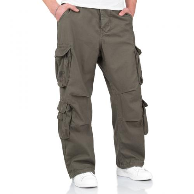 Штани SURPLUS AIRBORNE VINTAGE TROUSERS Surplus Raw Vintage Olive, L (Олива) - зображення 1