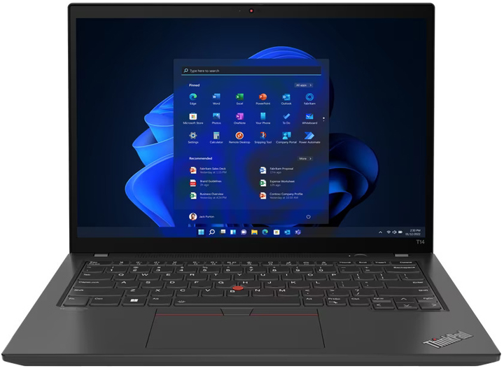 Laptop Lenovo ThinkPad T14 G3 21AH0037PB Czarny - obraz 1