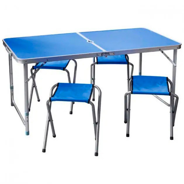 Стол-чемодан складной для пикника Folding Table алюминиевый с четырьмя ...