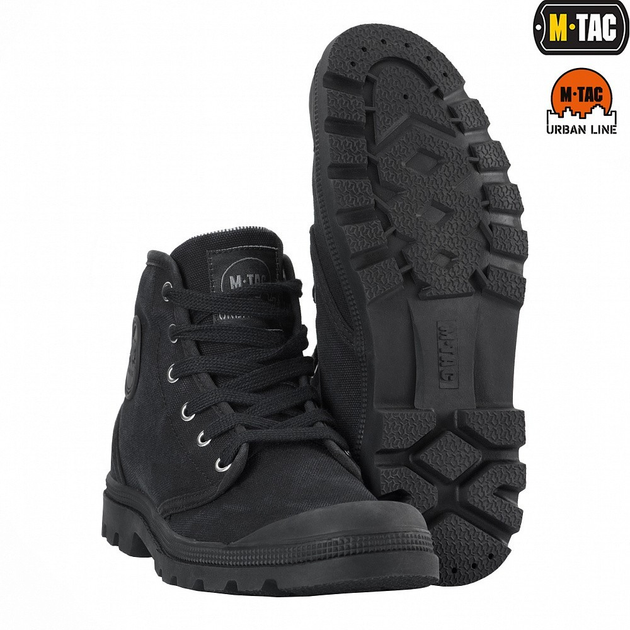 Высокие тактические кеды M-tac Urban Line Black (Черные) 42 размер (27,3 см) тактические для ВСУ - изображение 1