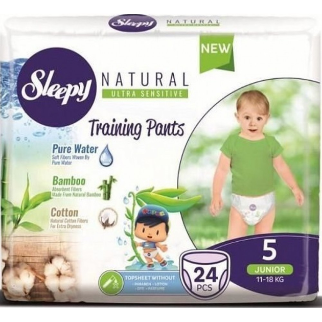 Детский подгузник Sleepy Natural Junior 5 (11-18kg 24шт) – низкие цены ...