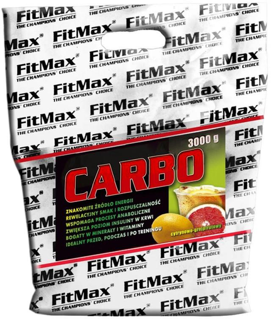 Proszek węglowy FitMax Carbo 3000 g Cytryna-Grejpfrut (5908264416108) - obraz 1