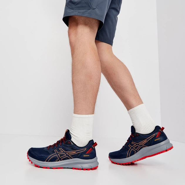 Buty do biegania męskie ASICS Trai Scout 2 1011B181-404 41.5 26 cm Granatowy/Brzoskwiniowy (4550456282889) - obraz 2