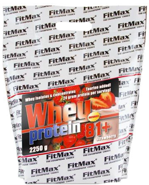 Протеїн FitMax Whey Protein 81+ 2250 г Полуниця (5908264416238) - зображення 1