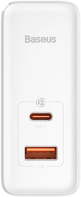 Ładowarka sieciowa Baseus GaN5 Pro Fast Charger C+U 100W EU (Z kablem Type-C do Type-C 100W 20V/5A 1 m) Biała (CCGP090202) - obraz 7
