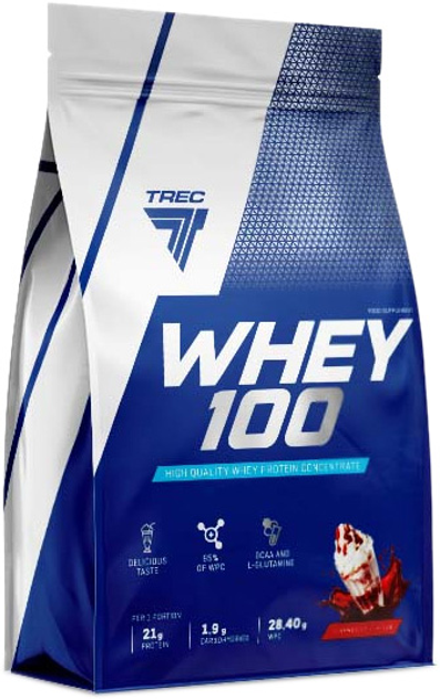 Białko Trec Nutrition Whey 100 700 g Strawberry (5902114019747) - obraz 1