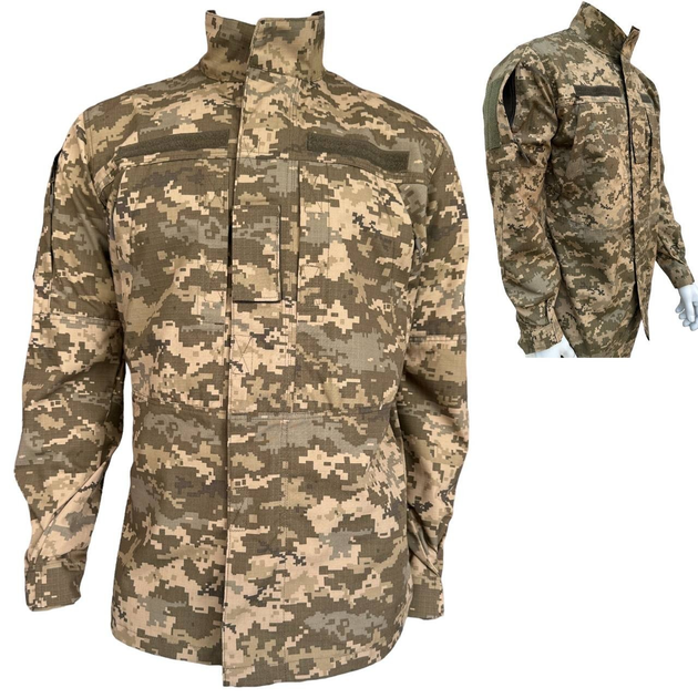 Тактичний кітель статутний літній куртка військова КЛП ВСУ 54/4 Піксель - зображення 1