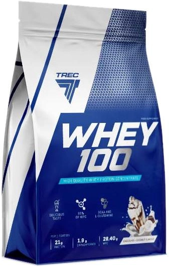 Протеїн Trec Nutrition Whey 100 700 г Шоколадно-кокосовий (5902114019709) - зображення 1