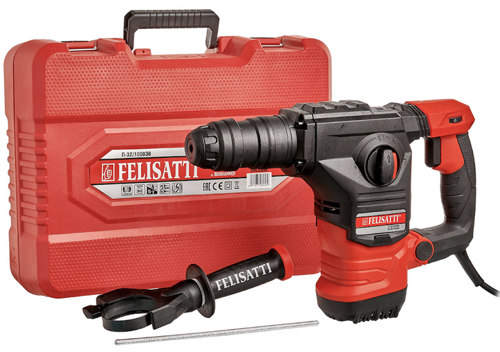 Перфоратор Felisatti 1050 Вт П-32/1000ЕВ (F96324) - Фото 6 Перфоратор Felisatti 1050 Вт П-32/1000ЕВ (F96324) - зображення 6