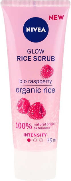 Рисовый пилинг с малиной для сухой и чувствительной кожи - Nivea Organic Rice Glow Rice Scrub Raspberry (713473-16085) - изображение 1