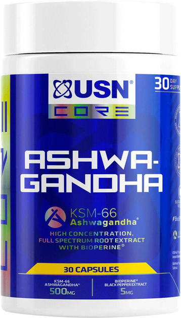 Suplement diety USN Ashwagandha KSM-66 30 k (6009544927501) - obraz 1