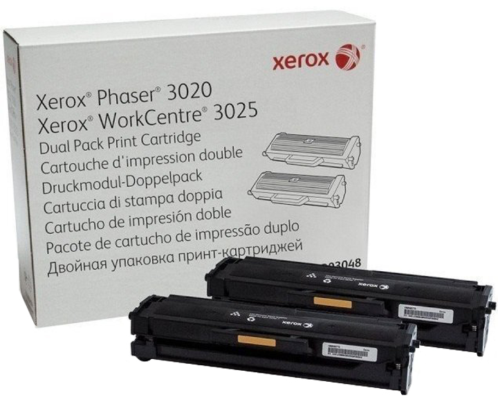 Toner Xerox Phaser 3020/WC3025 Dual Pack (106R03048) Black - obraz 1