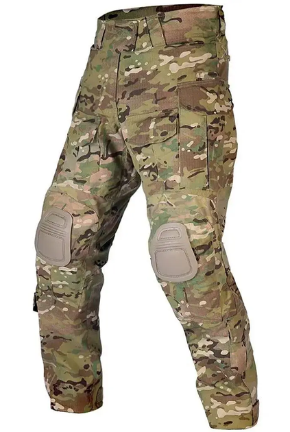 Тактический летний военный коcтюм форма Gunfighter футболка поло, штаны+наколенники, кепка р.S - изображение 2