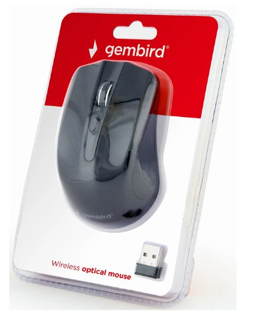Беспроводная мышка Gembird MUSW-4B-04-BS Black (MUSW-4B-04) - Фото 3 Беспроводная мышка Gembird MUSW-4B-04-BS Black (MUSW-4B-04) - изображение 3