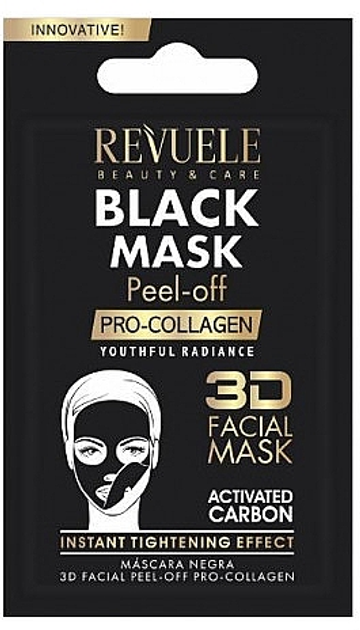 Черная маска для лица "Проколлаген" - Revuele Black Mask Peel Off Pro ...