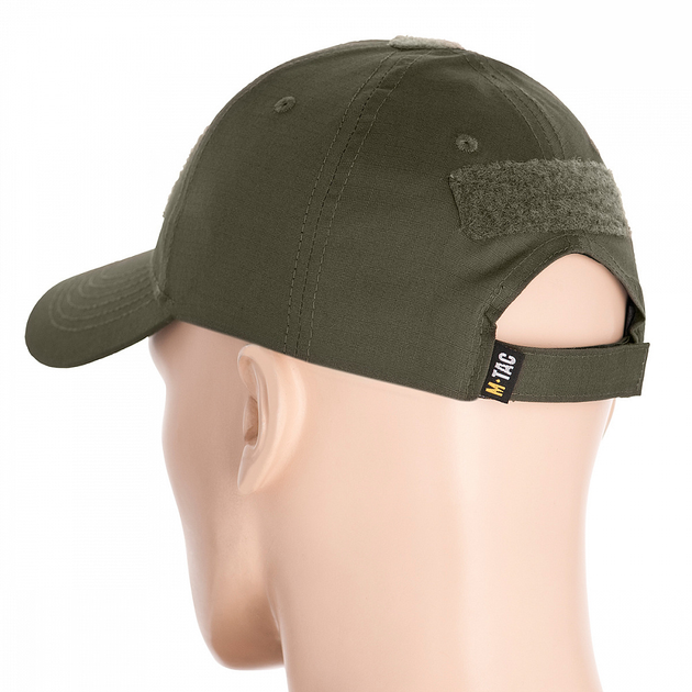 M-Tac бейсболка с липучкой Flex рип-стоп Army Olive, тактическая бейсболка, летняя кепка, военная кепка олива - изображение 2
