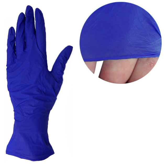 Перчатки нитриловые без талька Safe Touch Advanced Violet размер M 100 шт (1105-TG_C) (0104314) - изображение 1