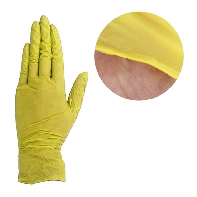 Перчатки нитриловые без талька Medicom SafeTouch Advanced желтые M 100 шт (8718007912425) (0196372) - изображение 1