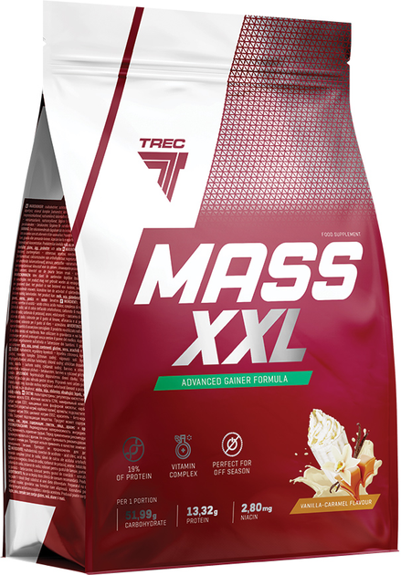 Gainer Trec Nutrition MASS XXL 3000 g Chocolate (5901828341038) - obraz 1