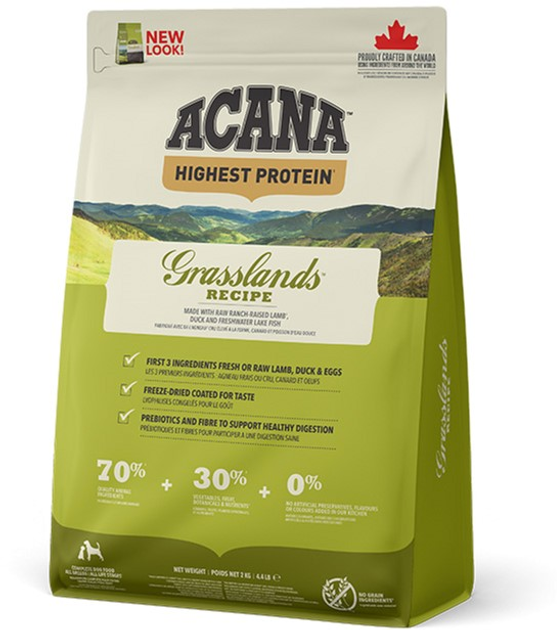 Сухой корм для собак всех пород ACANA Grasslands Dog 2 кг (a54220) - изображение 1