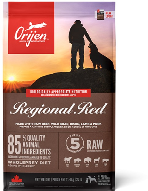 Сухой корм для собак Orijen Regional Red со вкусом мяса и рыбы 11.4 кг (o18412) - изображение 2