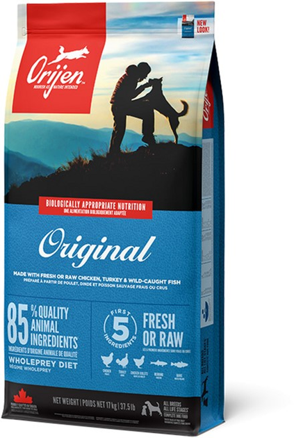 Сухой корм для собак для всех пород Orijen Original Dog с курицей и индейкой 17 кг (o18217) - изображение 1