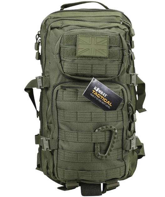 Рюкзак тактичний Kombat Small Molle Assault Pack 28 л Оливковий (1807383684) - зображення 3