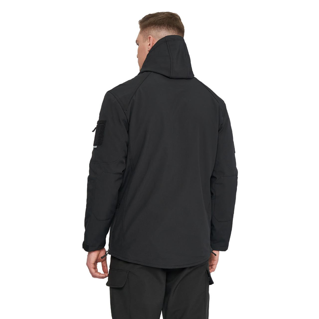 Тактическая мужская курточка с 6 карманами Combat Soft Shell Софтшел черный размер 3XL - изображение 2