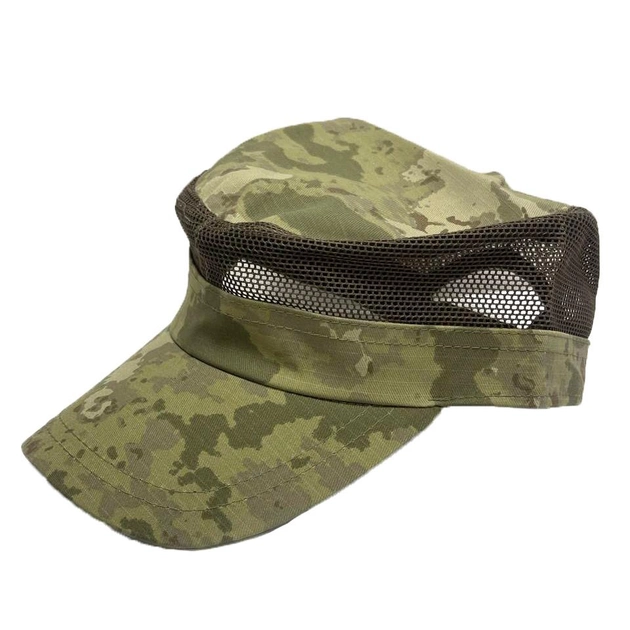 Тактична військова кепка з сіткою літня армійська бейсболка регульована на липучці для армії та ЗСУ універсальний розмір Хакі - зображення 1