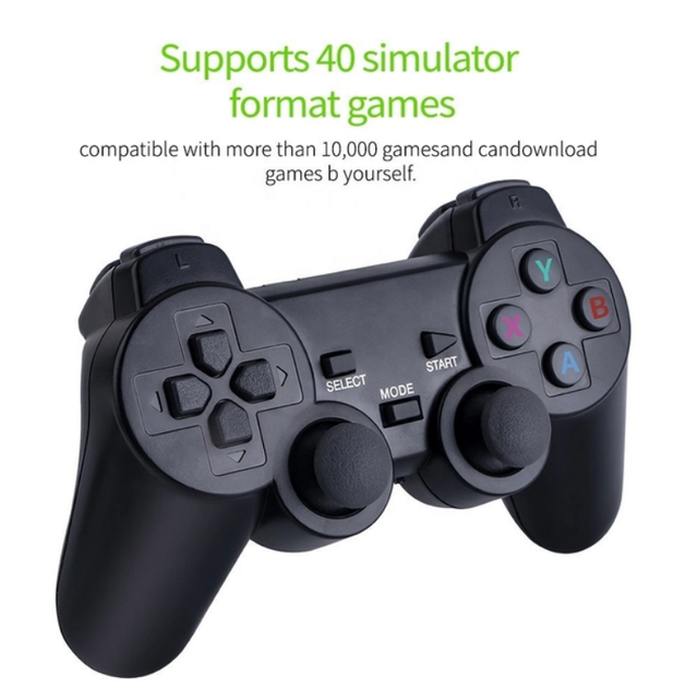 Ретро игровая консоль 4K HD выход 2,4 G двойной 64 ГБ 32 ГБ Game Controller + 2 беспроводных контроллера - Фото 5 Ретро игровая консоль 4K HD выход 2,4 G двойной 64 ГБ 32 ГБ Game Controller + 2 беспроводных контроллера - изображение 5
