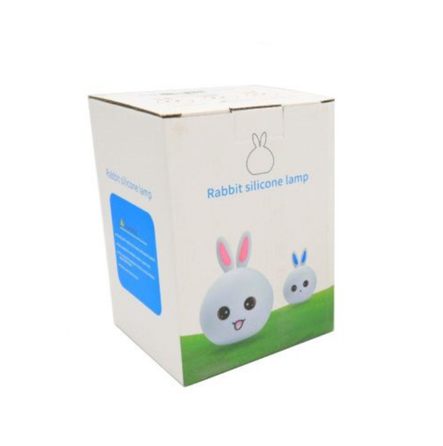 Ночной светильник RGB Силиконовый Кролик Rabbit Silicone Lamp LY-271, Розовый - изображение 9