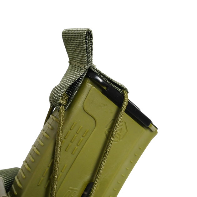 Жесткий усиленный тактический подсумок GU Single Mag Pouch, хаки - изображение 6