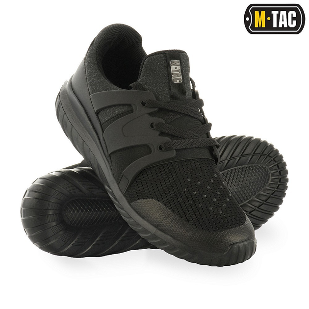 Мужские тактические кроссовки летние M-Tac размер 42 (27 см) Черный (Trainer Pro Vent Black) - изображение 1