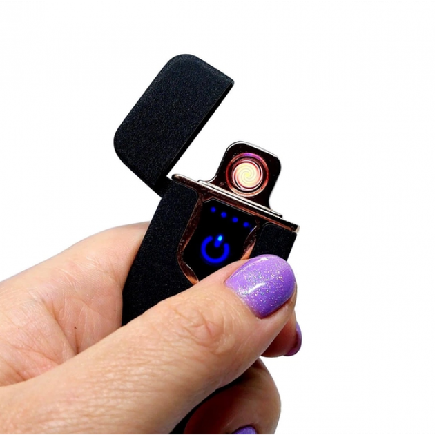 Электрическая USB зажигалка ZGP 712 Спиральная Чёрная - изображение 4