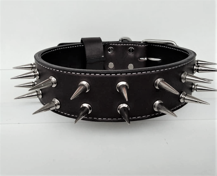 Кожаный ошейник с шипами L(45-55 см) Lockdog (2000002398073