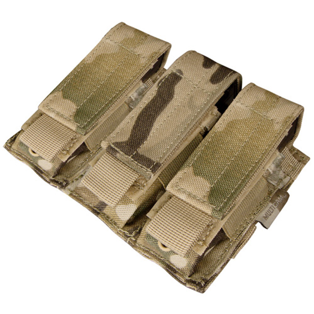 Подсумок для пистолетных магазинов тройний молле Condor Triple Pistol Mag Pouch MA52 Crye Precision MULTICAM - изображение 1