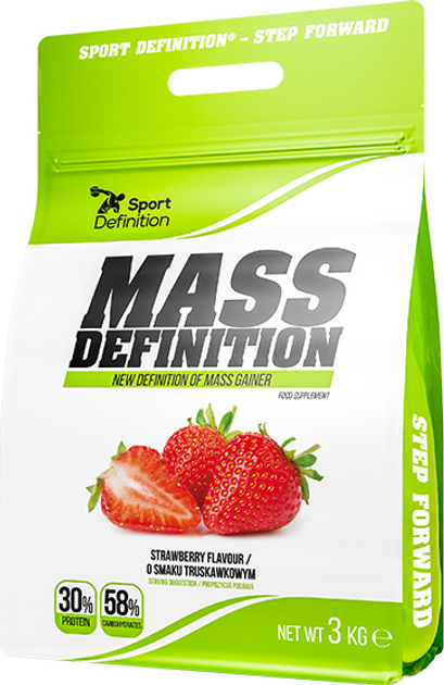 Gainer Sport Definition Mass Definition 3000 g Strawberry (5902811807456) - obraz 1