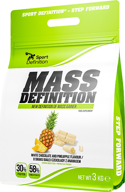 Gainer Sport Definition Mass Definition 3000 g White Chocolate Pineapple (5902811807470) - obraz 1
