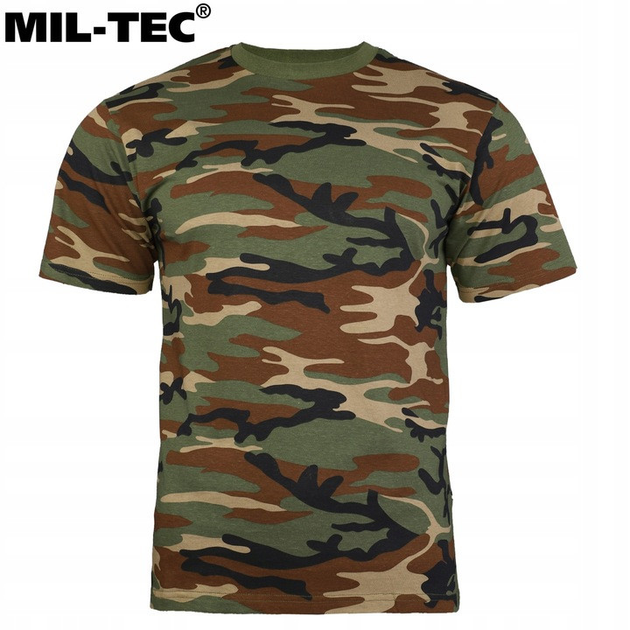 Хлопковая футболка Mil-Tec® Woodland XL - изображение 2