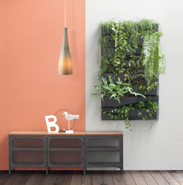 Садові вертикальні модульні горщики Prosperplast Cascade Garden Wall IO3W800-S433 антрацит - зображення 5