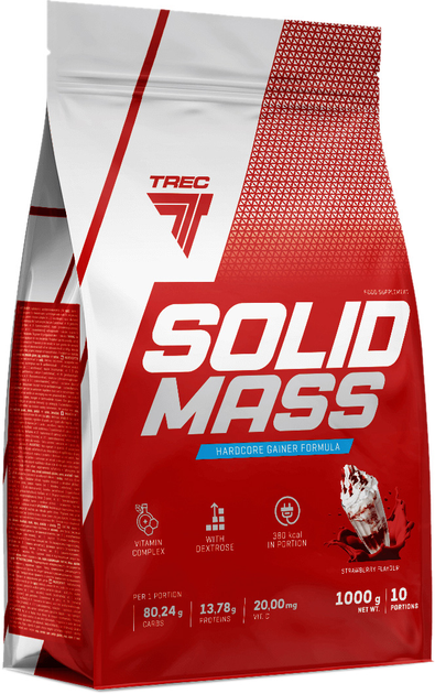 Gainer Trec Nutrition Solid Mass 1000 g Vanilla (5901828342400) - obraz 1